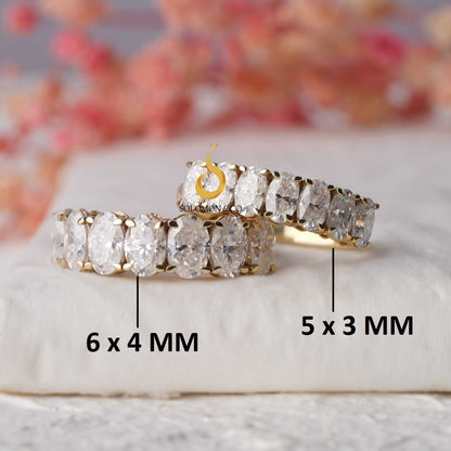 Unique Seven Stone Oval Wedding Ring First