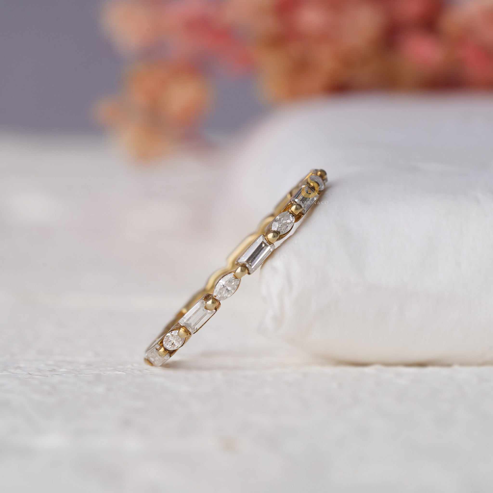Floating Baguette and Marquise Eternity Band