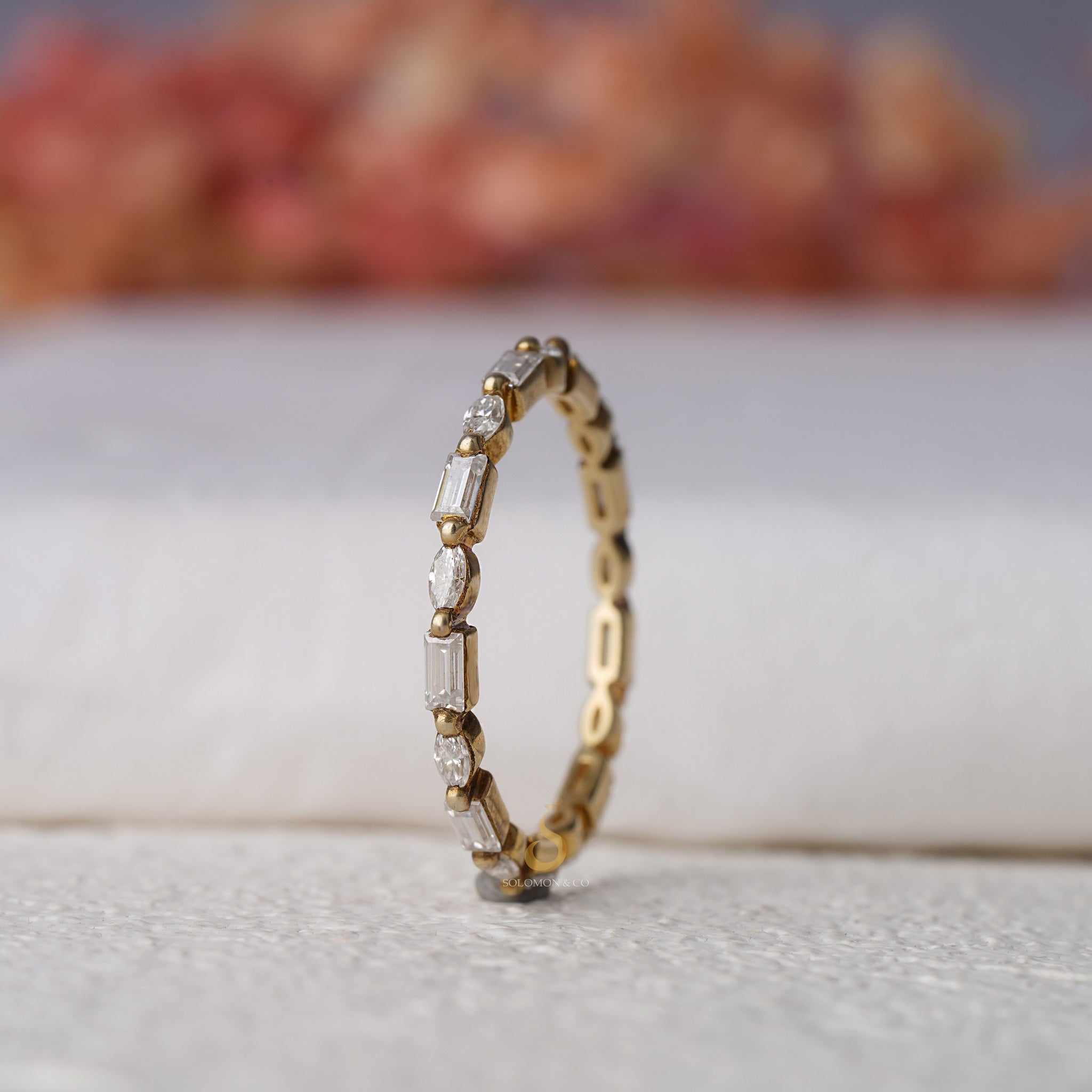 Floating Baguette and Marquise Eternity Band