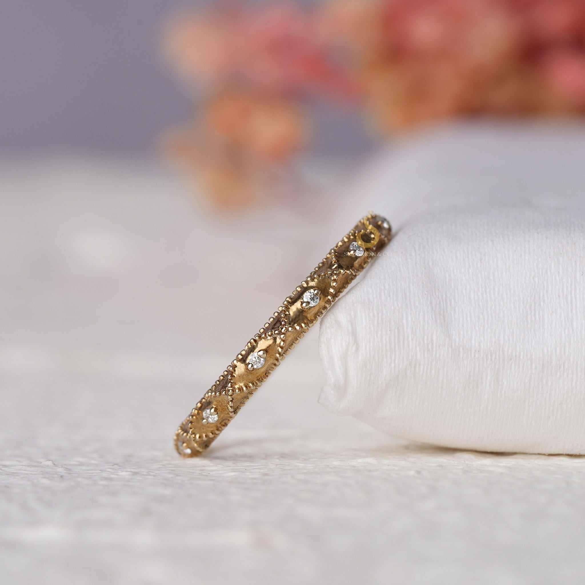 Vintage Inspired Milgrain Wedding Band