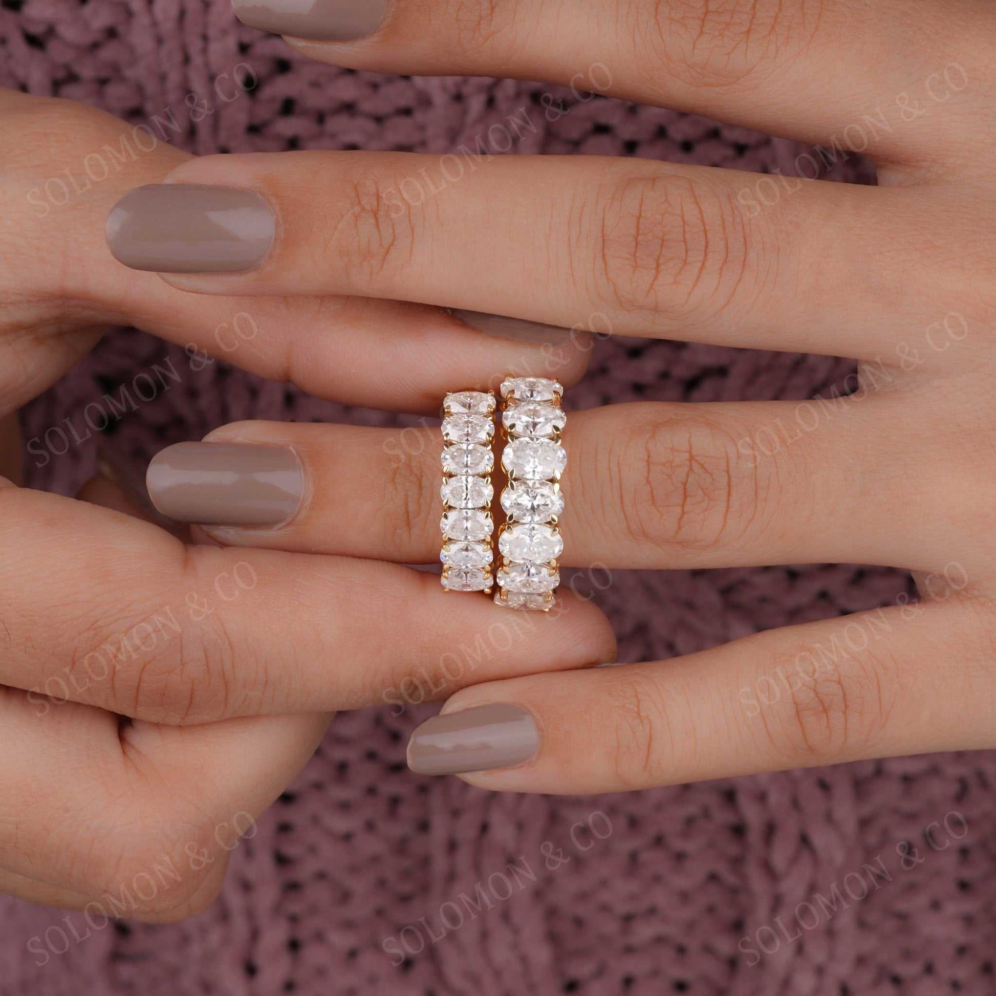 Unique Seven Stone Oval Wedding Ring Second