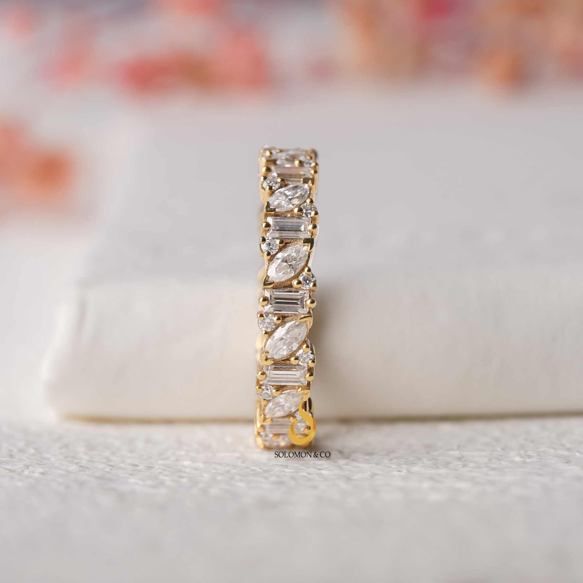 Vintage Full Eternity Cluster Wedding Band Forth