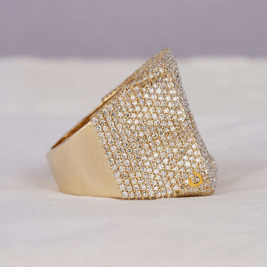 Hip Hop K Letter Men Moissanite Championship Ring Second