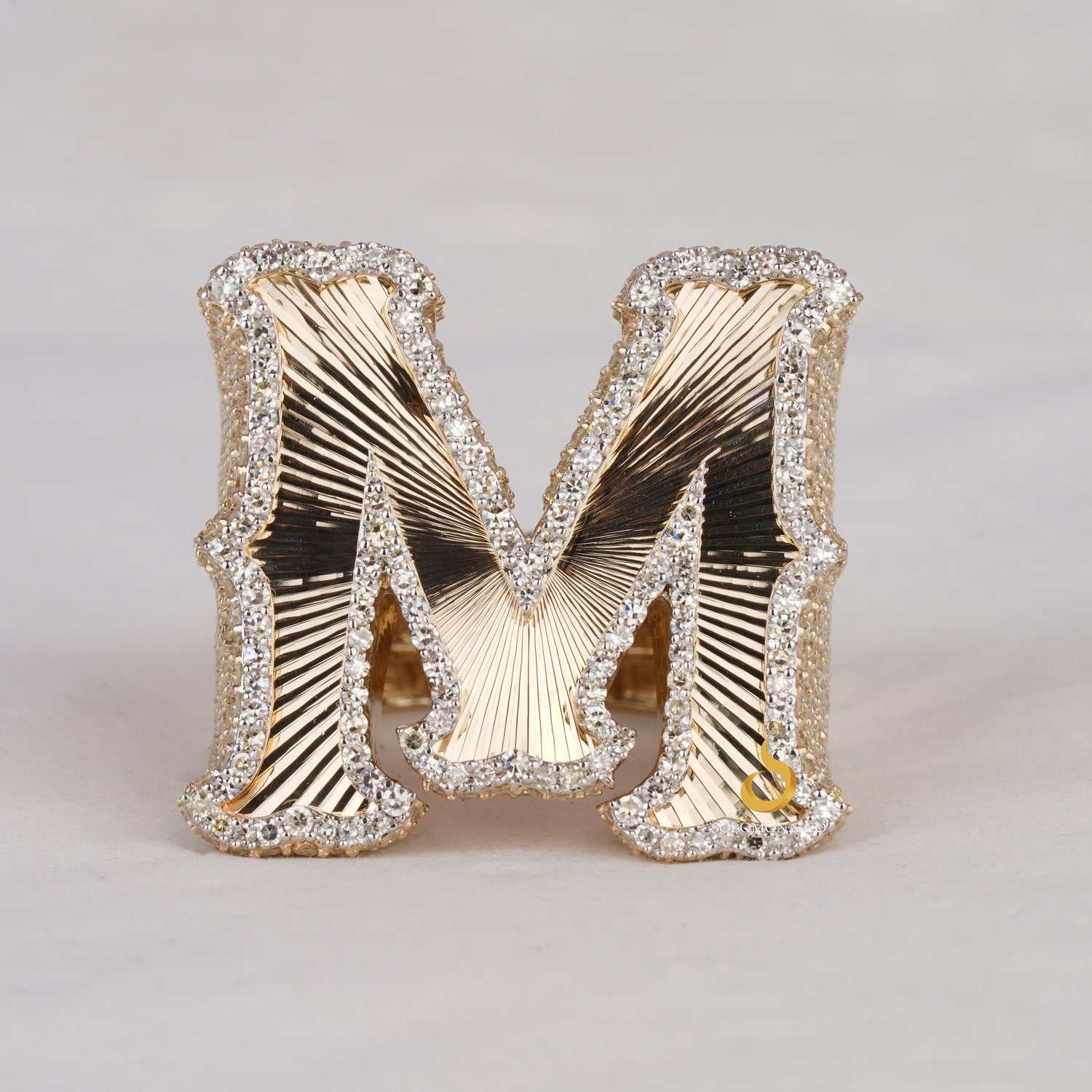 Hip Hop M Letter Men Moissanite Championship Ring First