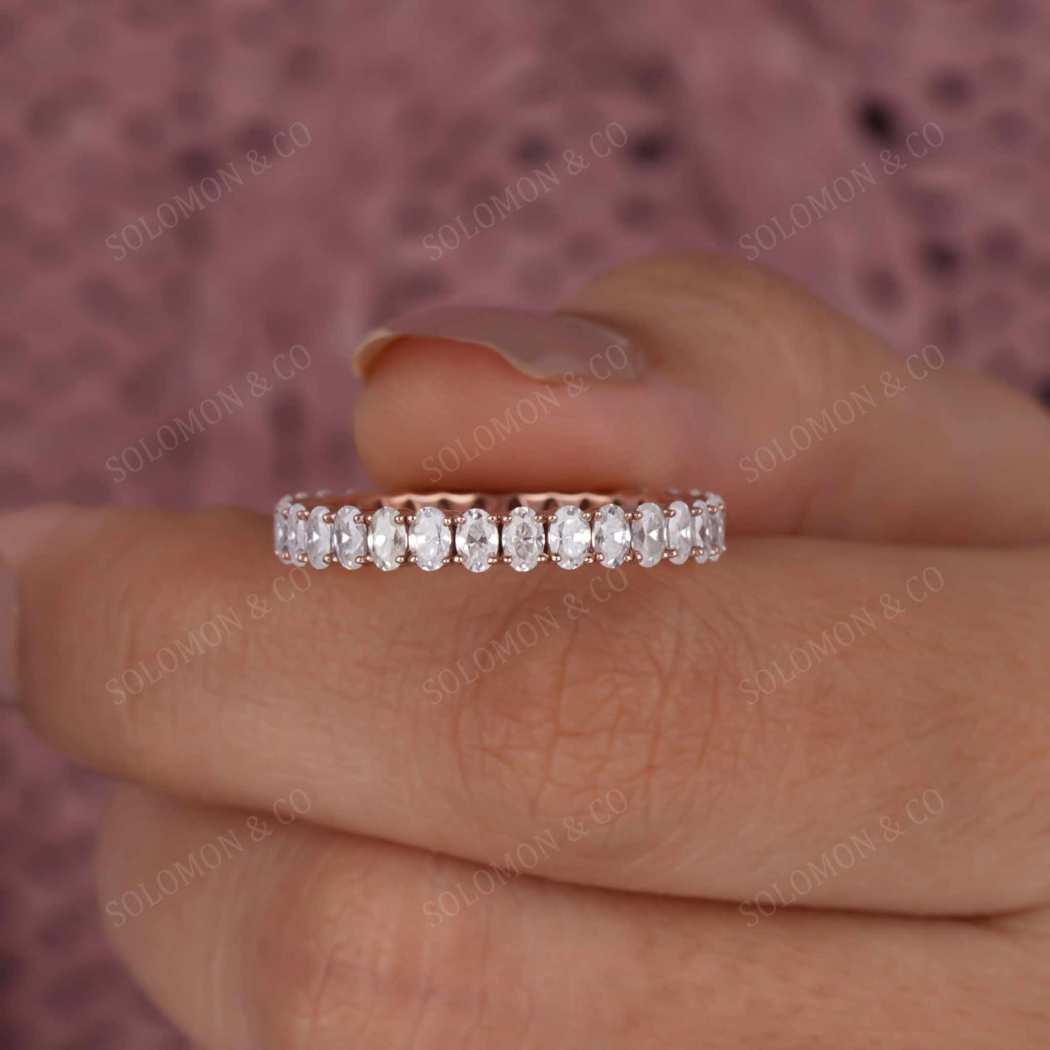 Oval Full Eternity Moissanite Band Eight