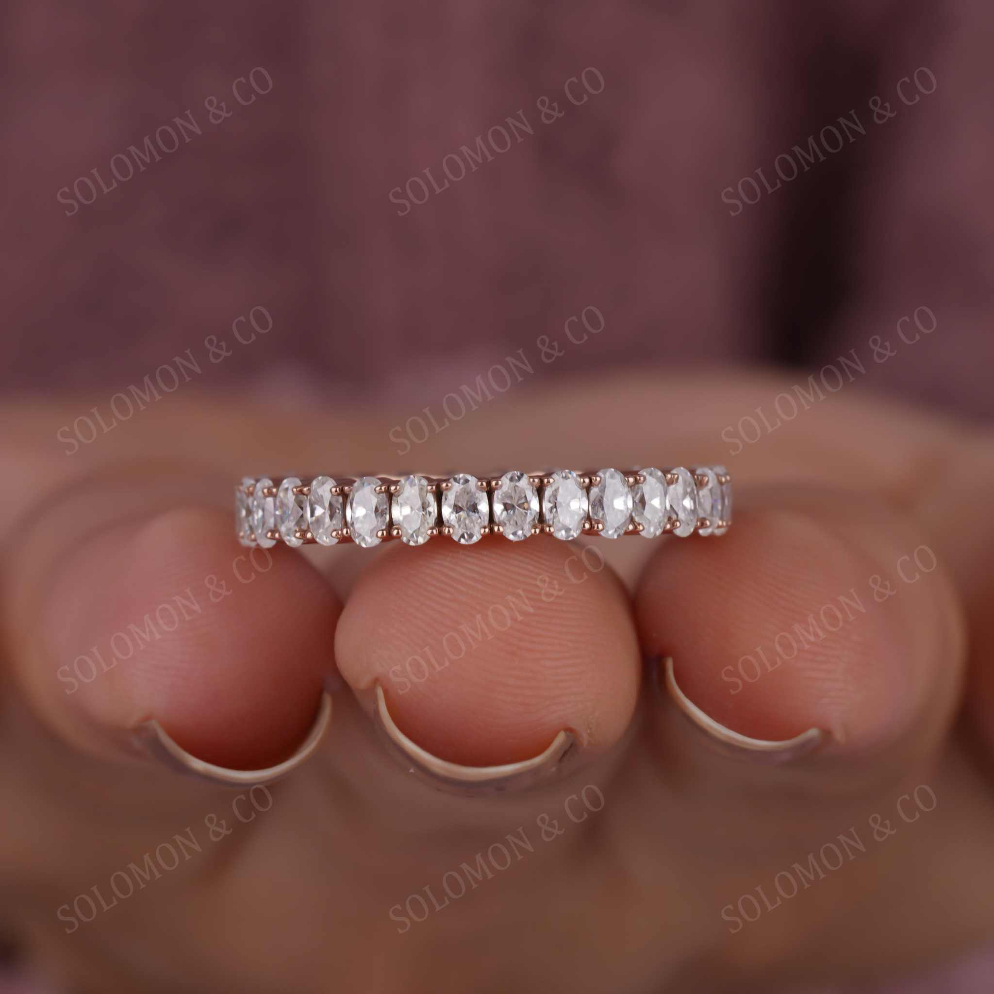 Oval Full Eternity Moissanite Band Thirteen