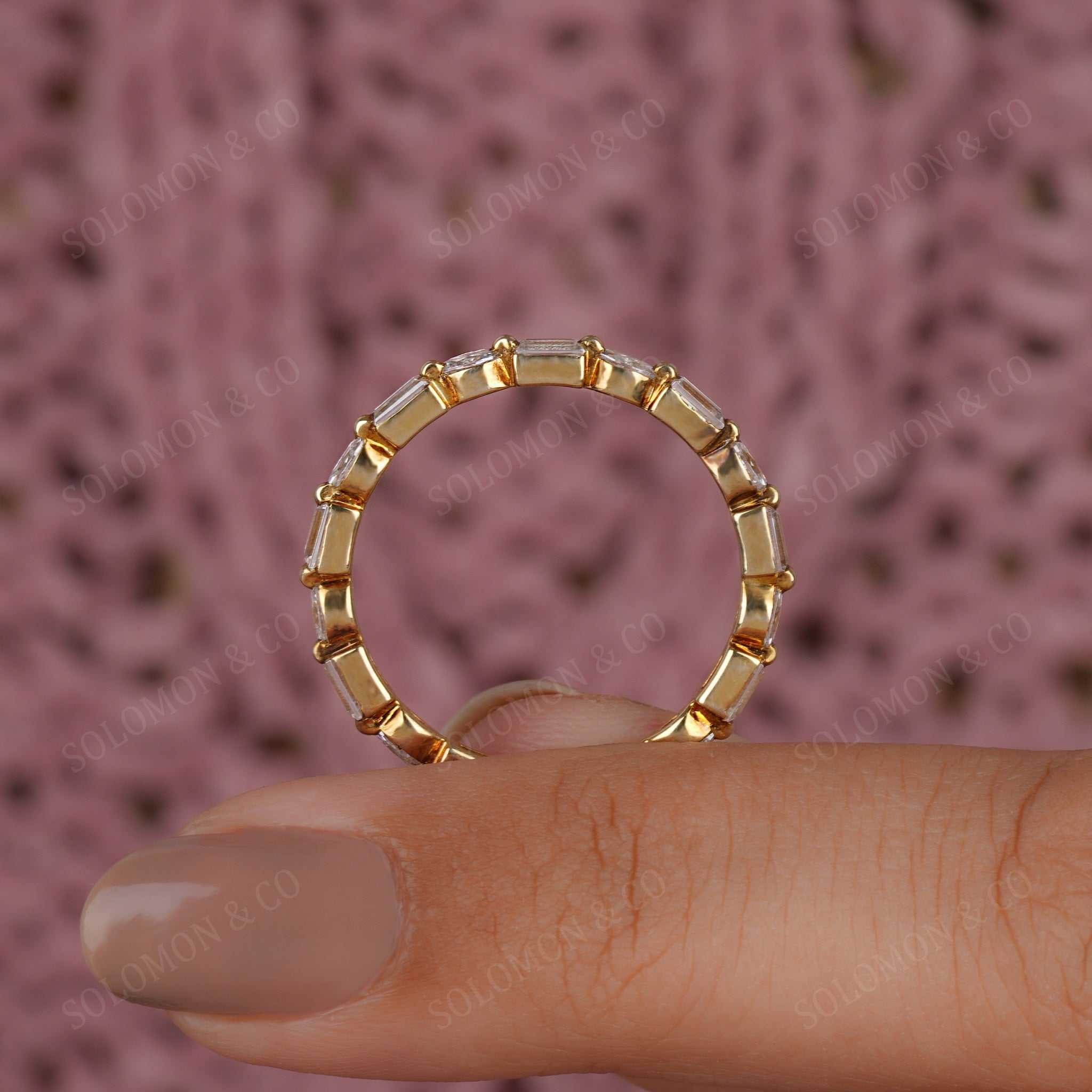 Floating Baguette and Marquise Eternity Band