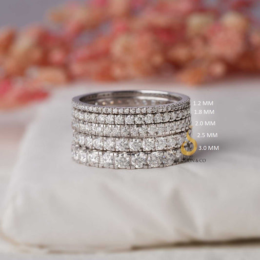 Four Prong Moissanite Amazing Wedding Band First