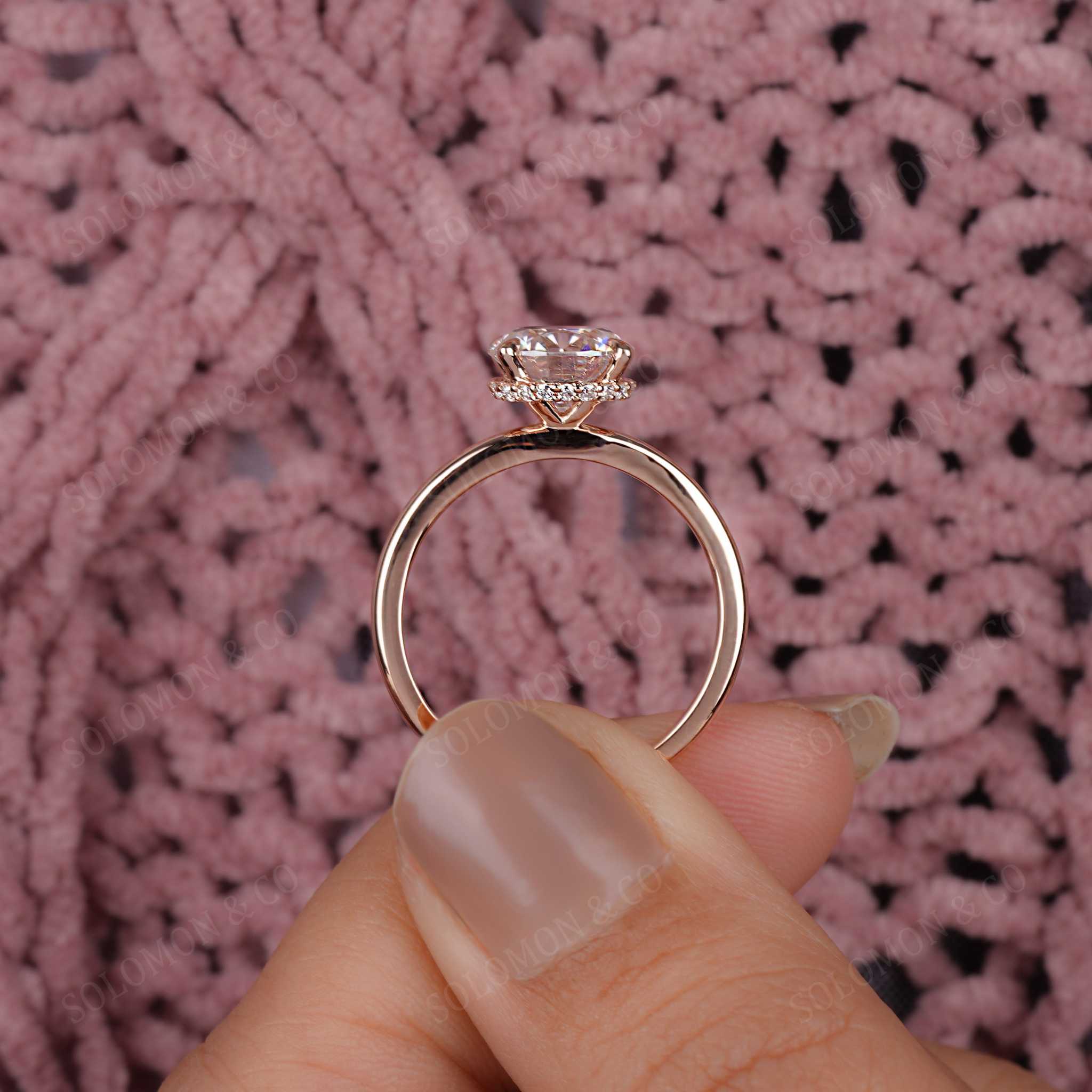 Round Moissanite Solitaire Engagement Ring 1.84ct