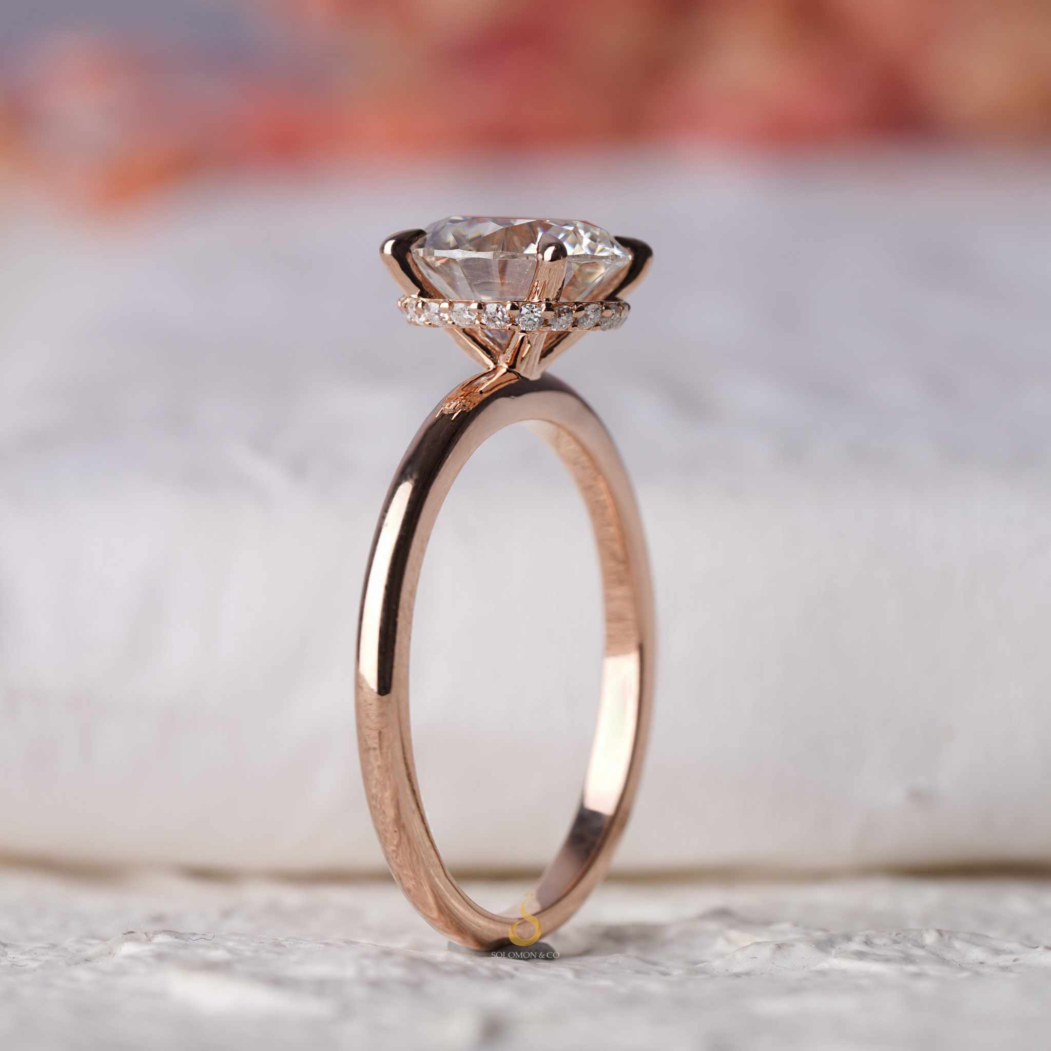 Round Moissanite Solitaire Engagement Ring 1.84ct