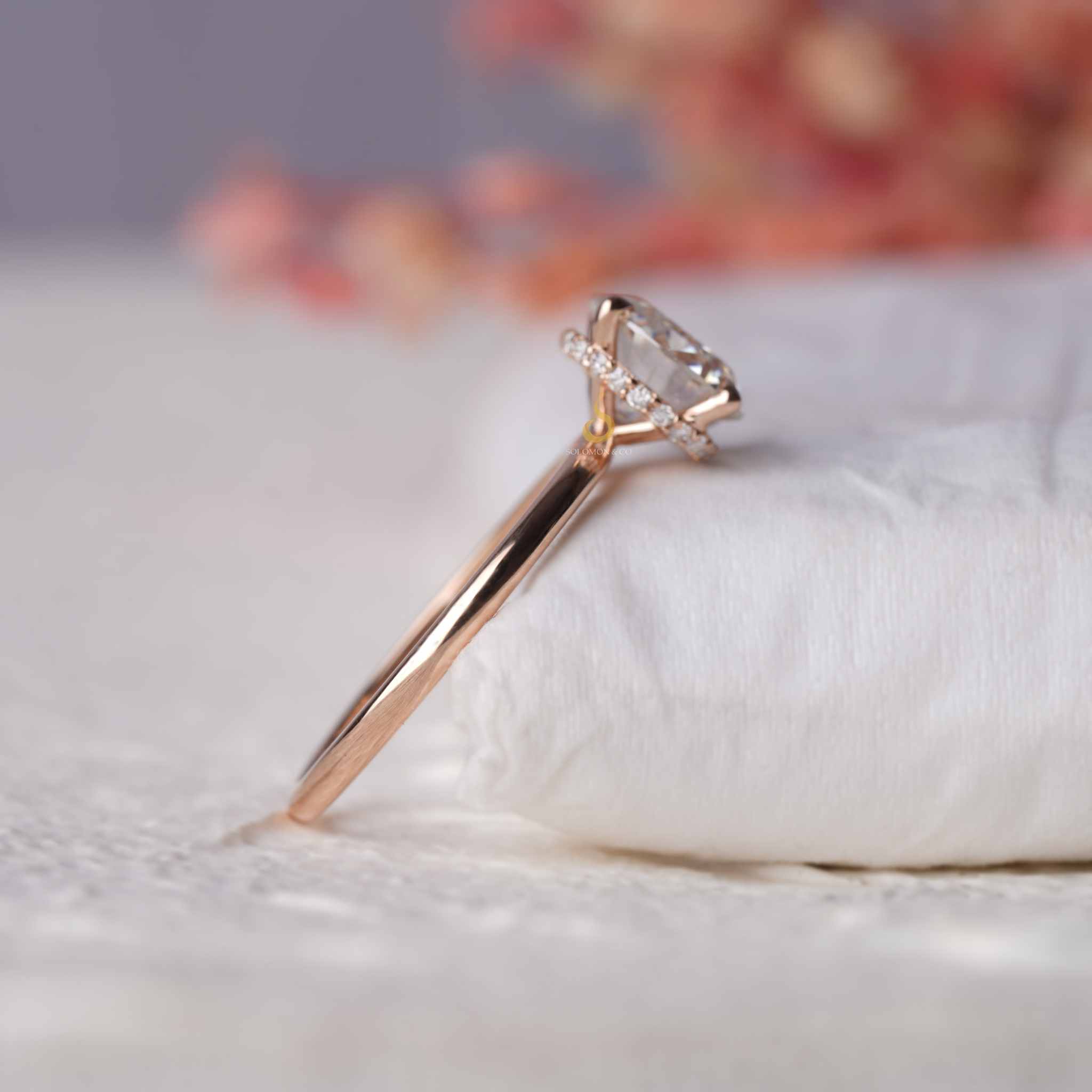 Round Moissanite Solitaire Engagement Ring 1.84ct