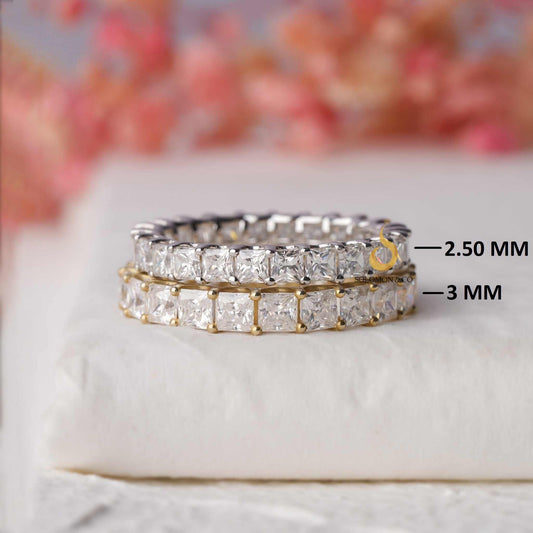 Dainty U Shaped Eternity Bands First