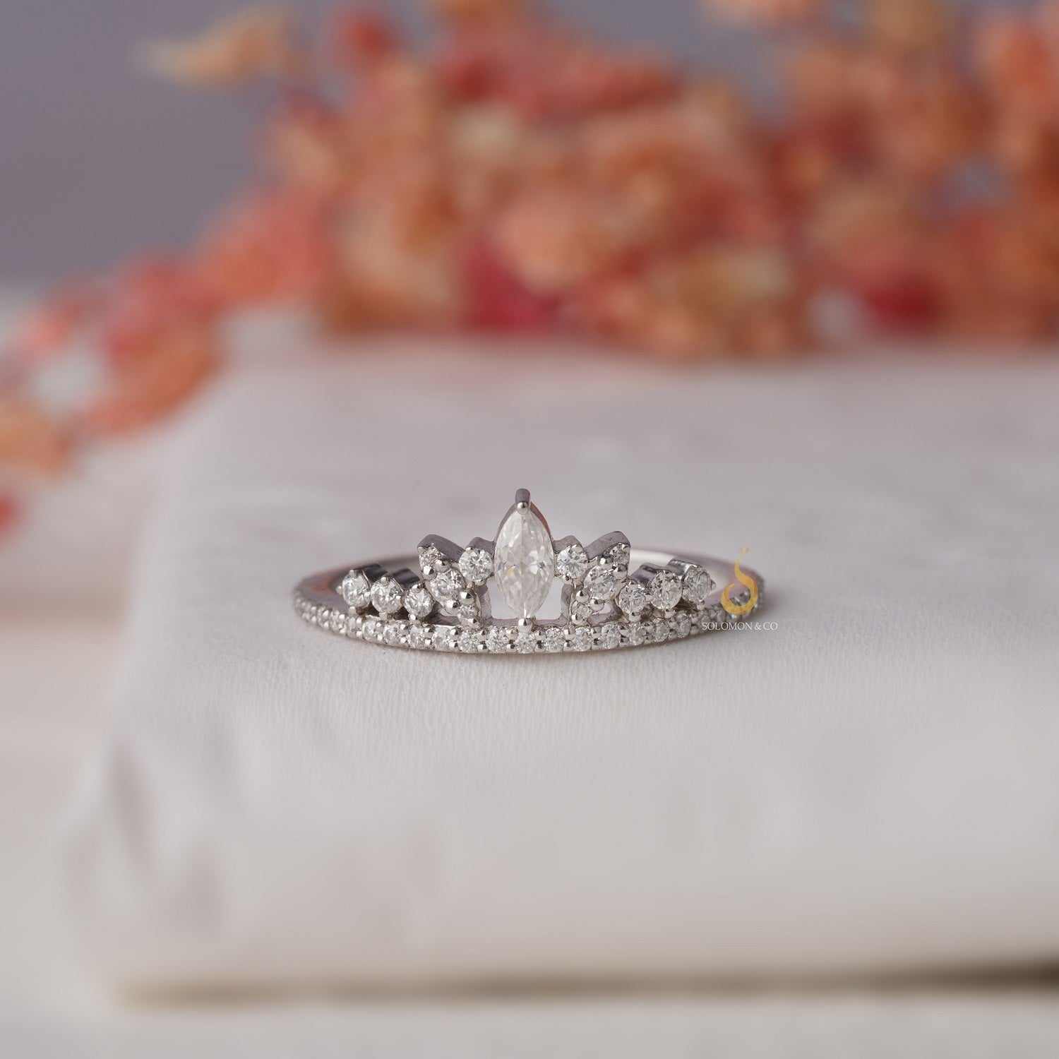 Tiara Marquise And Round Cut Moissanite Wedding Band First