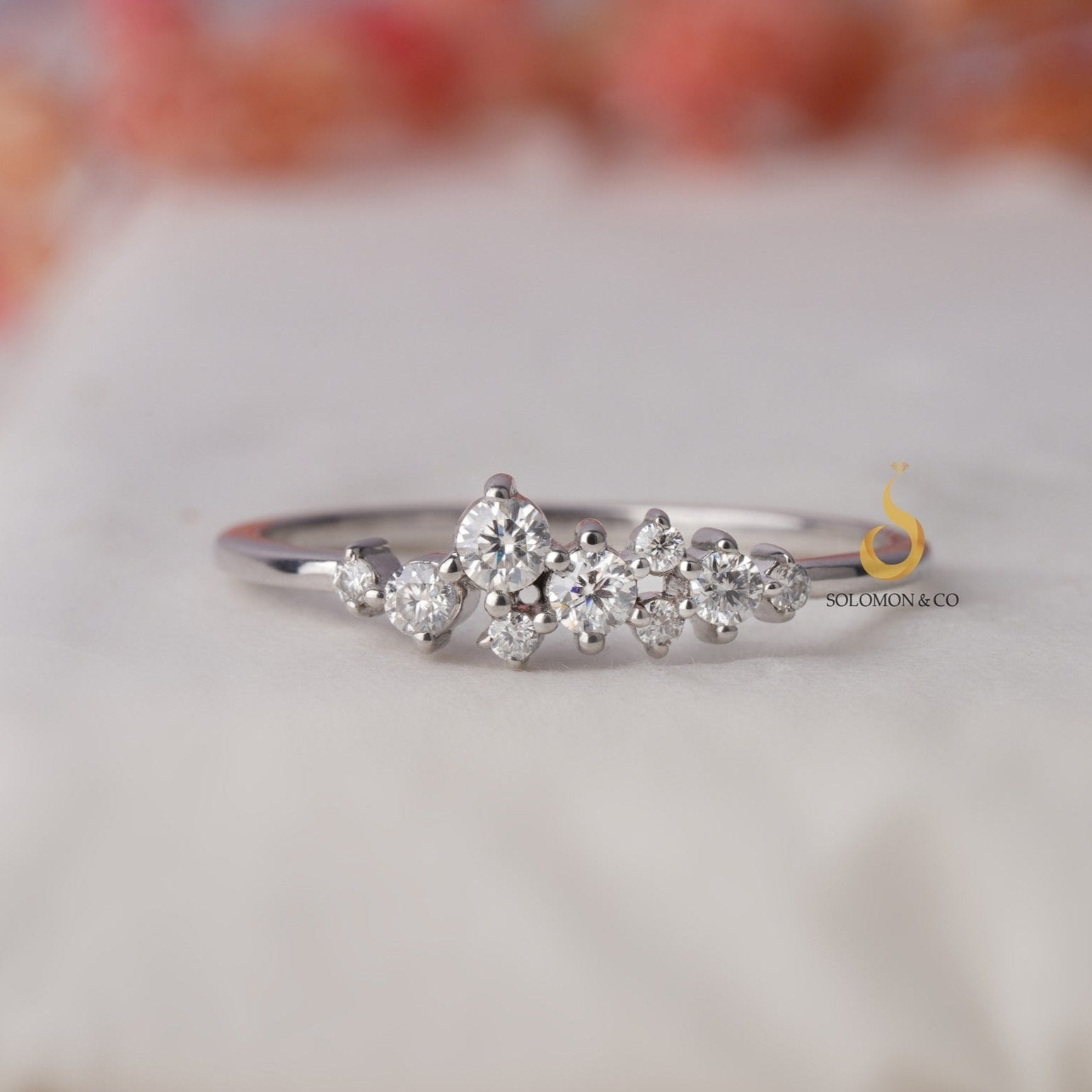 Mini Round Diamond Cluster Ring