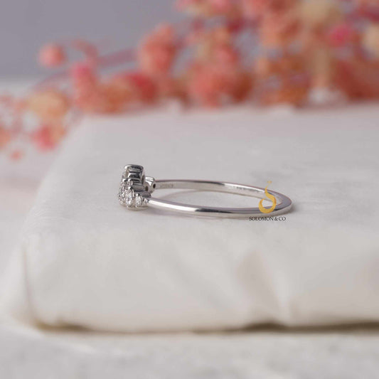 Mini Round Diamond Cluster Ring Second 