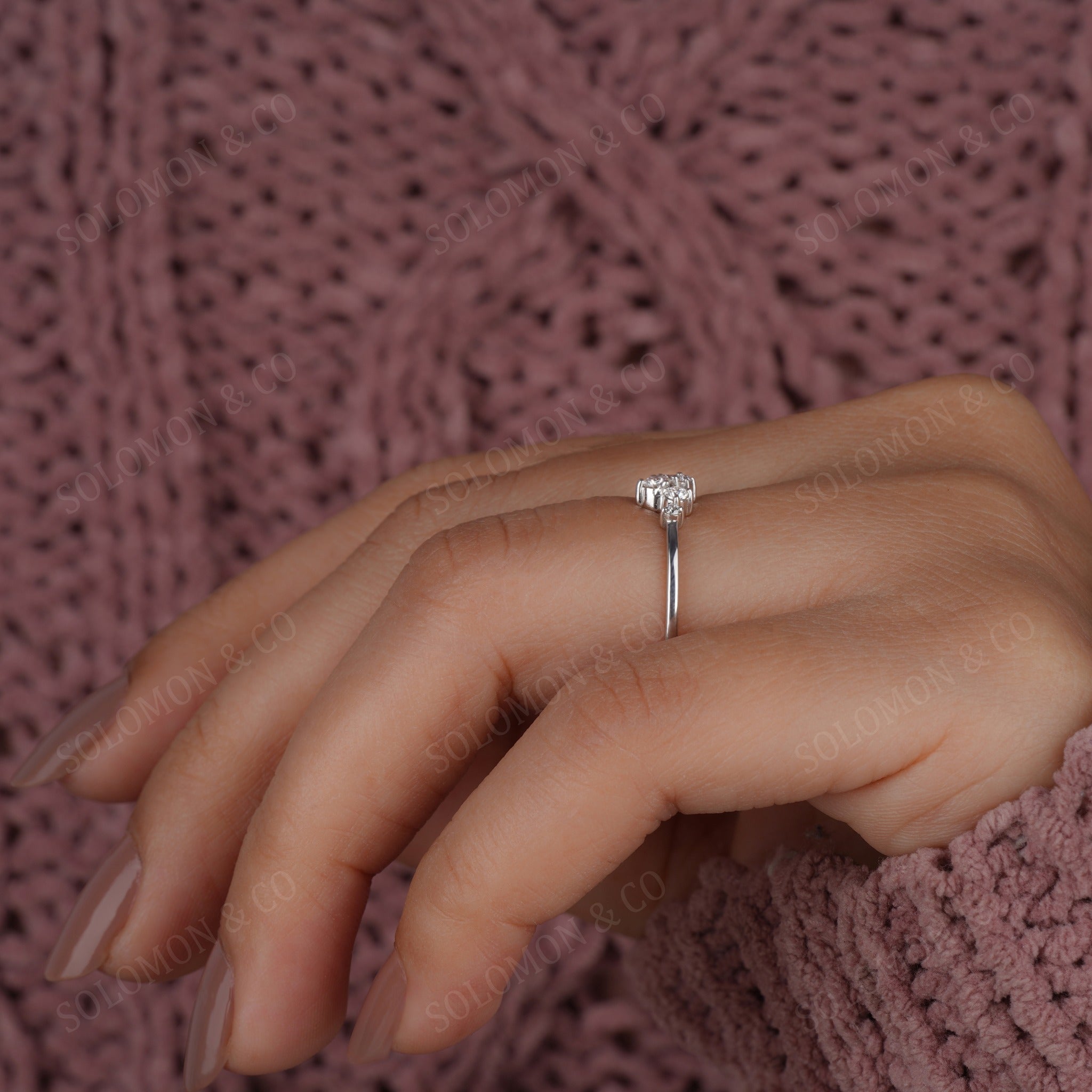 Mini Round Diamond Cluster Ring