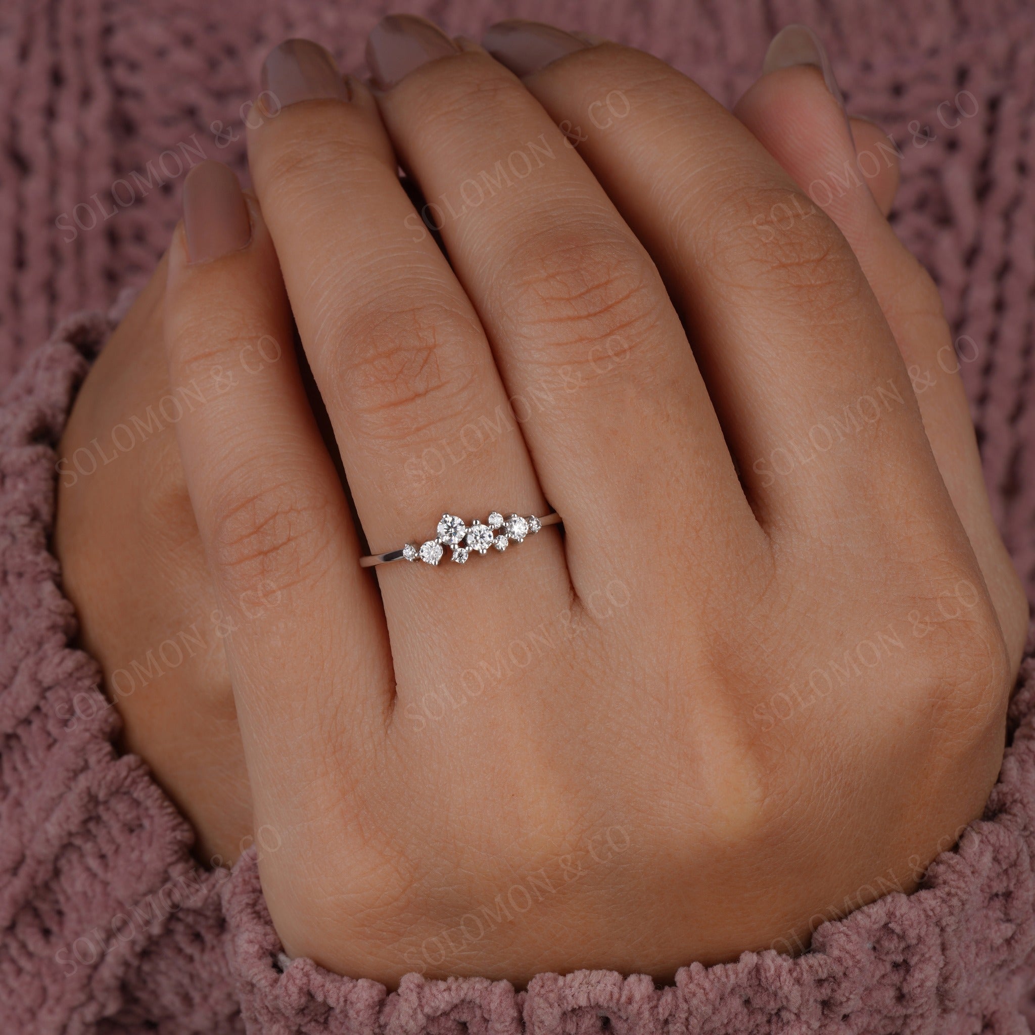 Mini Round Diamond Cluster Ring