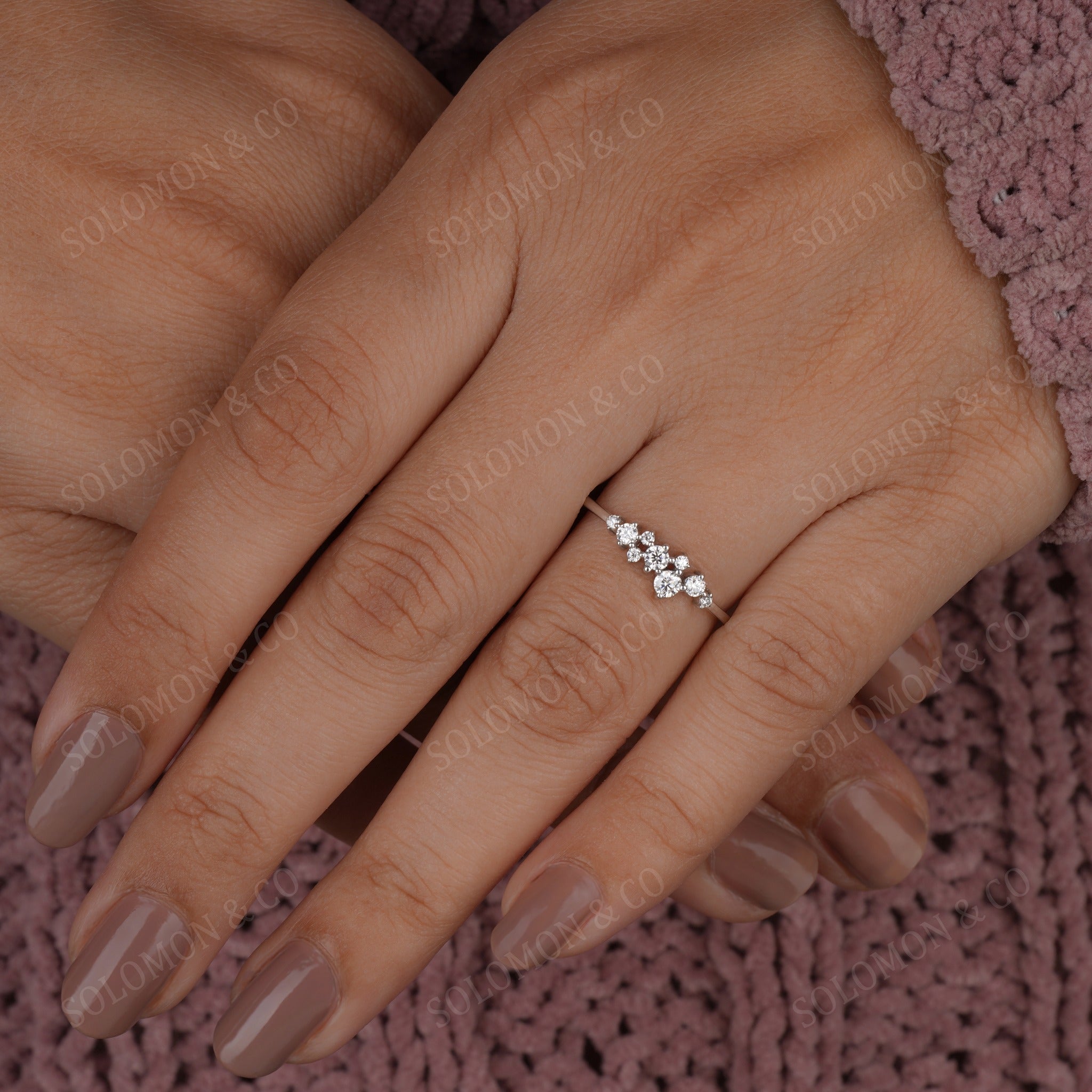 Mini Round Diamond Cluster Ring