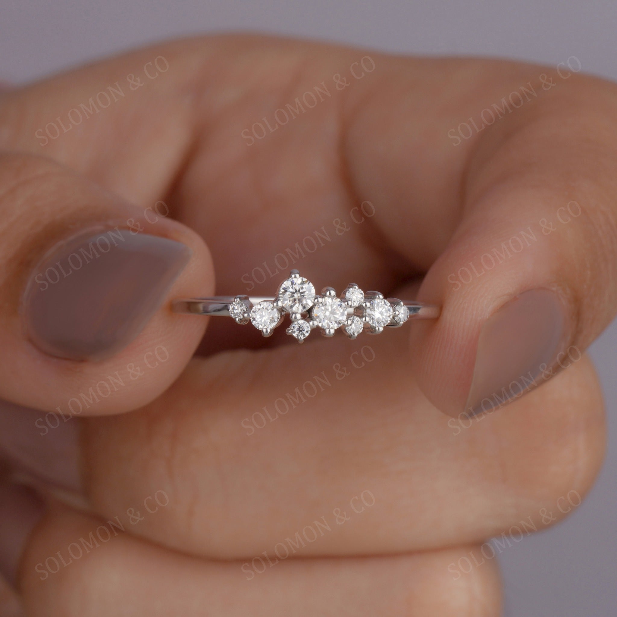 Mini Round Diamond Cluster Ring