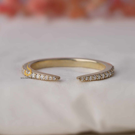 Open Gap Contemporary Tapered Ring First