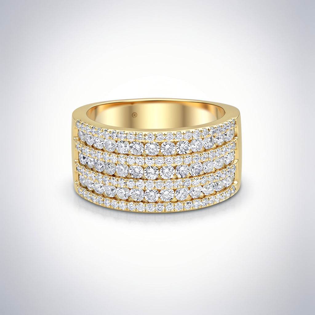 2.2 CTW Diamond Wide Band Ring – 10K Gold