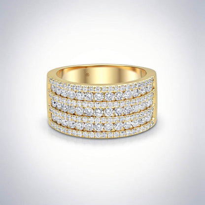 2.2 CTW Diamond Wide Band Ring – 10K Gold