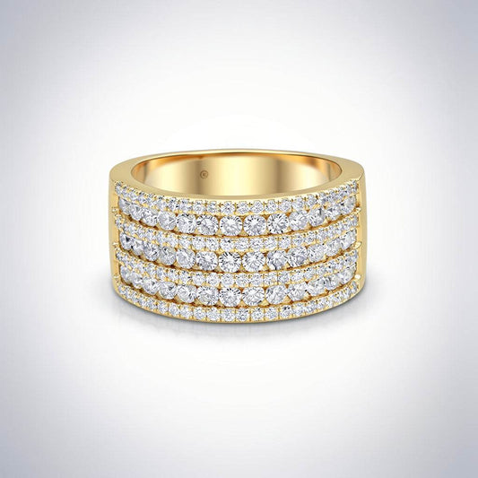 2.2 CTW Diamond Wide Band Ring – 10K Gold