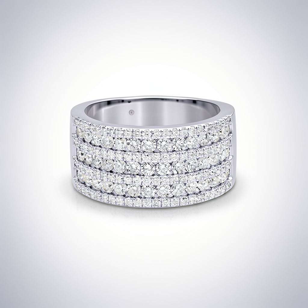 2.2 CTW Diamond Wide Band Ring – 10K Gold
