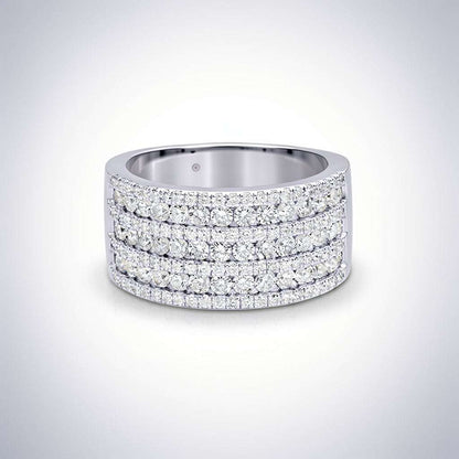 2.2 CTW Diamond Wide Band Ring – 10K Gold