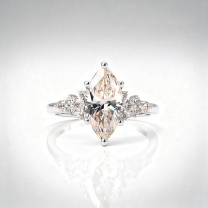 2.36 CTW Marquise Cut Lab Diamond Ring – 14K Gold