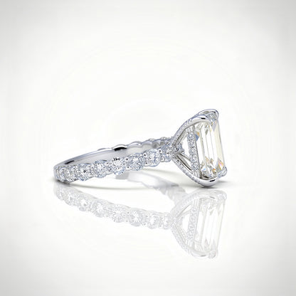 5.75 CTW Radiant Cut Lab Diamond Ring – 14K Gold