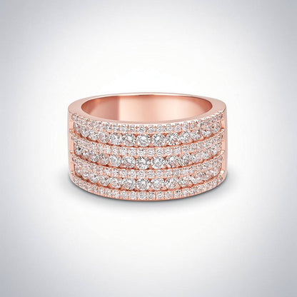 2.2 CTW Diamond Wide Band Ring – 10K Gold