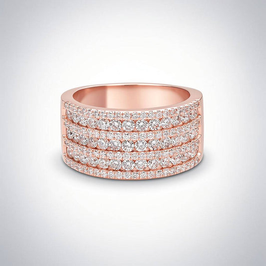 2.2 CTW Diamond Wide Band Ring – 10K Gold