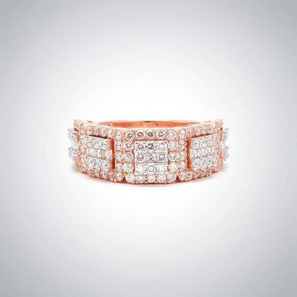 1.54 CTW Diamond Cluster Band Ring – 10K Gold