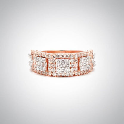 1.54 CTW Diamond Cluster Band Ring – 10K Gold