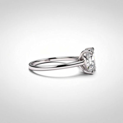 3.02 CTW Elongated Cushion Cut Lab Diamond Ring – 14K Gold