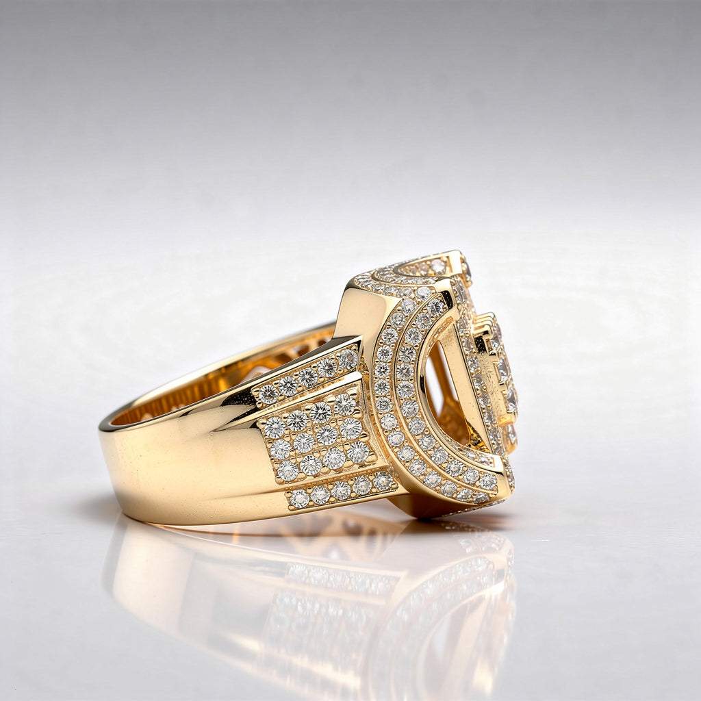 2.9 CTW Square Diamond Ring – 10K Gold