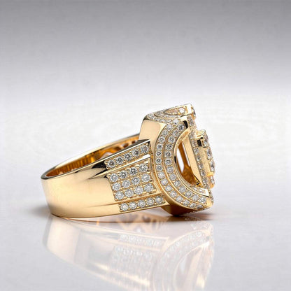 2.9 CTW Square Diamond Ring – 10K Gold