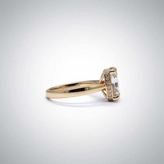 3.09 CTW Radiant Cut Lab Diamond Ring – 14K Gold