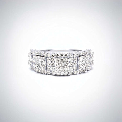 1.54 CTW Diamond Cluster Band Ring – 10K Gold