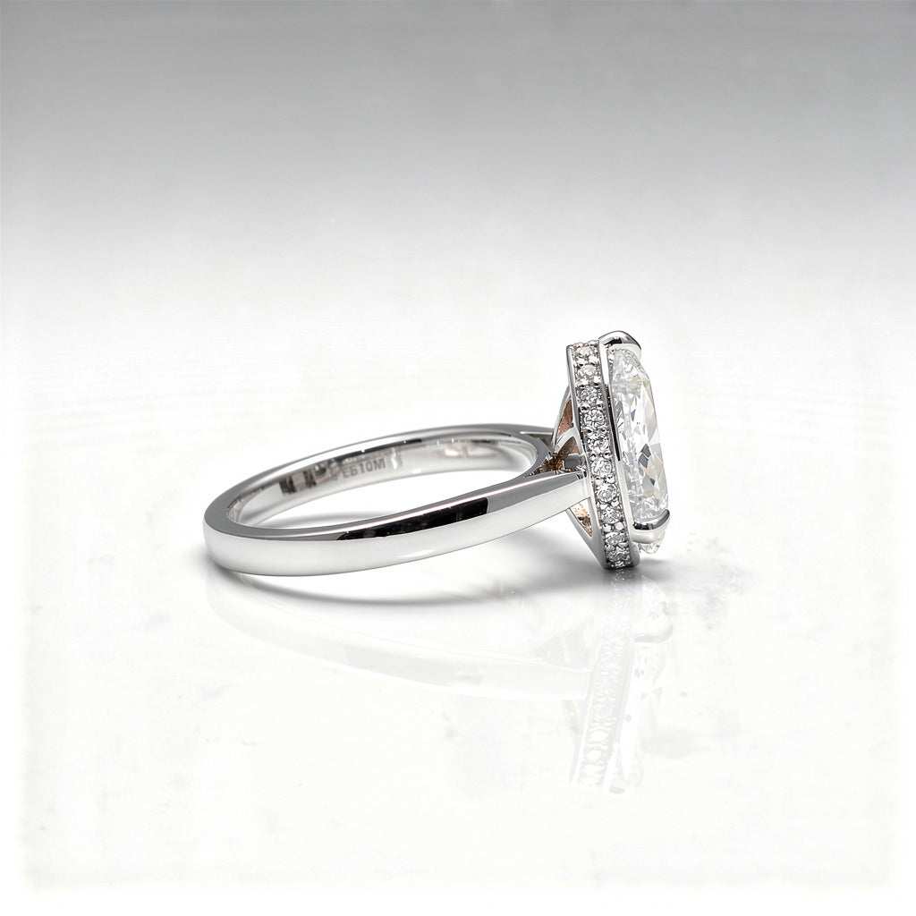 3.19 CTW Pear Cut Lab Diamond Ring – 14K Gold