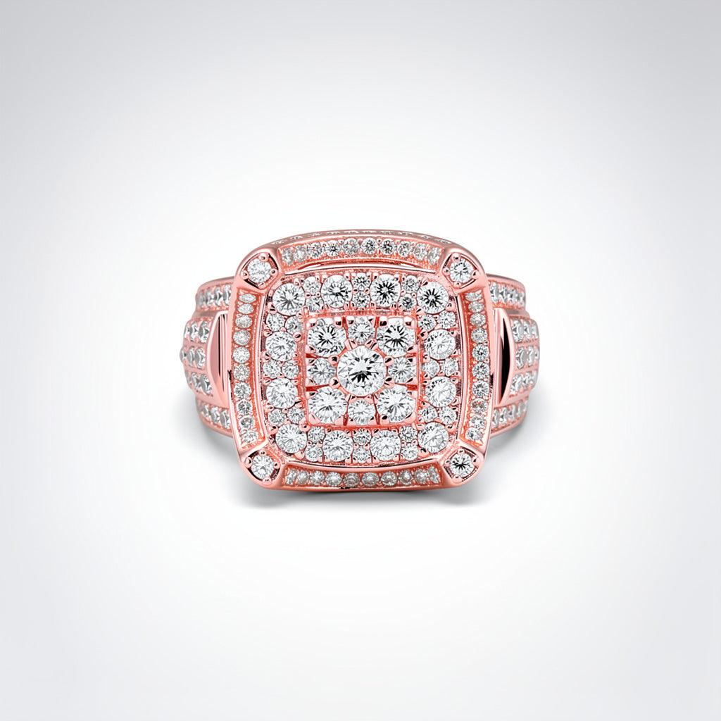2.9 CTW Square Diamond Ring – 10K Gold