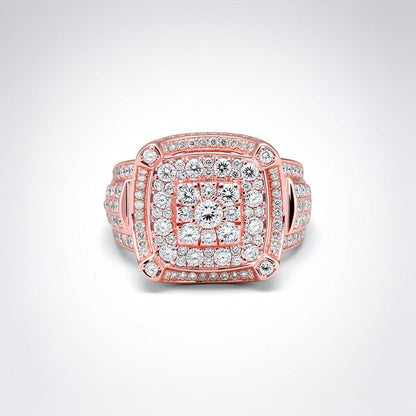 2.9 CTW Square Diamond Ring – 10K Gold