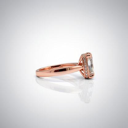 3.09 CTW Radiant Cut Lab Diamond Ring – 14K Gold