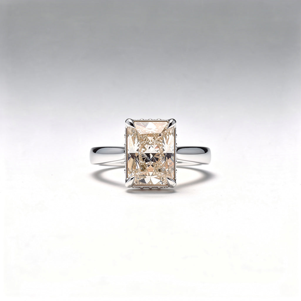 3.09 CTW Radiant Cut Lab Diamond Ring – 14K Gold