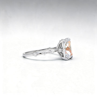 3.52 CTW Radiant Cut Lab Diamond Ring – 14K Gold
