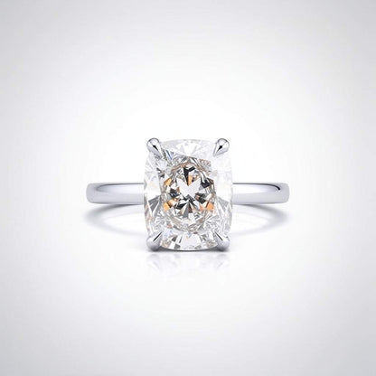 3.02 CTW Elongated Cushion Cut Lab Diamond Ring – 14K Gold