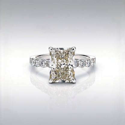5.75 CTW Radiant Cut Lab Diamond Ring – 14K Gold