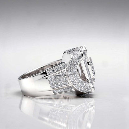 2.9 CTW Square Diamond Ring – 10K Gold