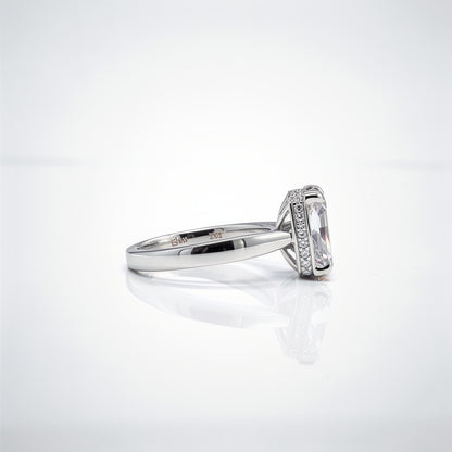 3.09 CTW Radiant Cut Lab Diamond Ring – 14K Gold
